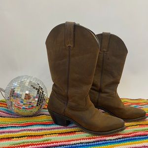 Brown vintage cowboy boots